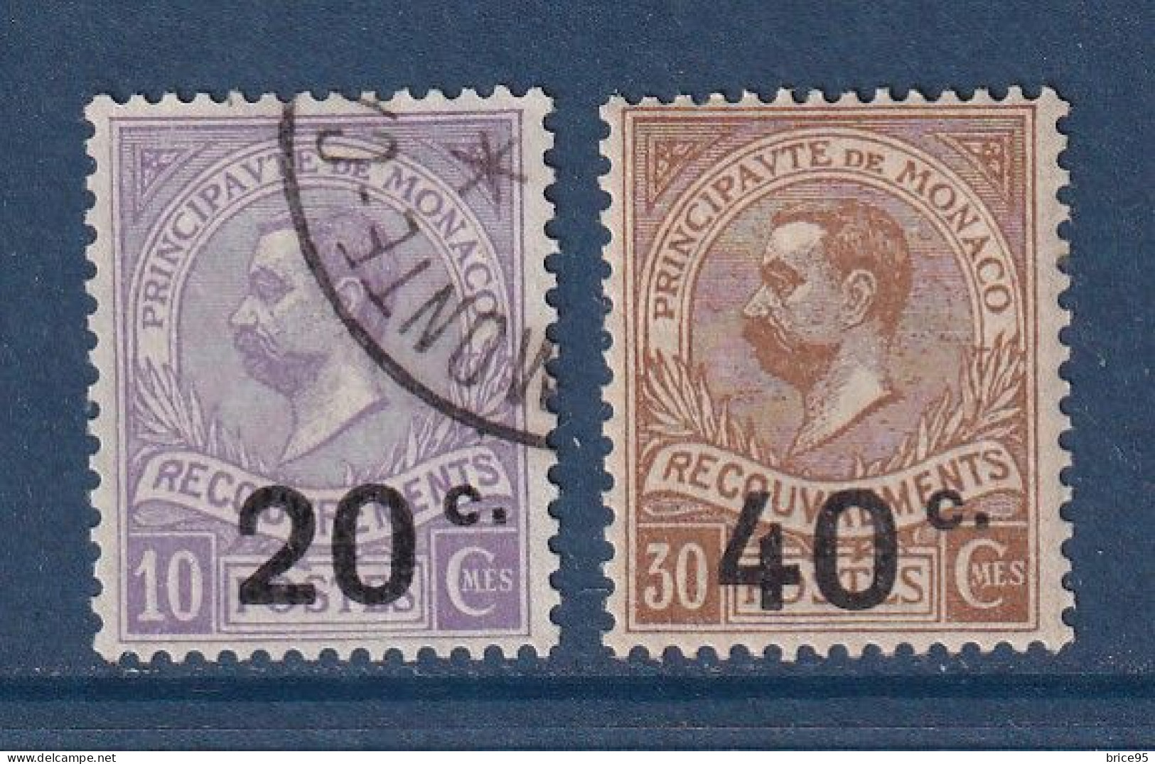 Monaco - Taxe - YT N° 11 Et 12 - Neuf Avec Charnière Et Oblitéré - 1919 - Strafport