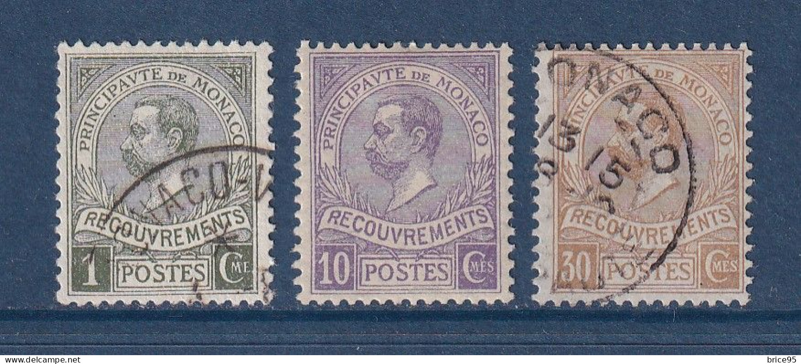 Monaco - Taxe - YT N° 8 à 10 - Oblitéré - 1910 - Postage Due