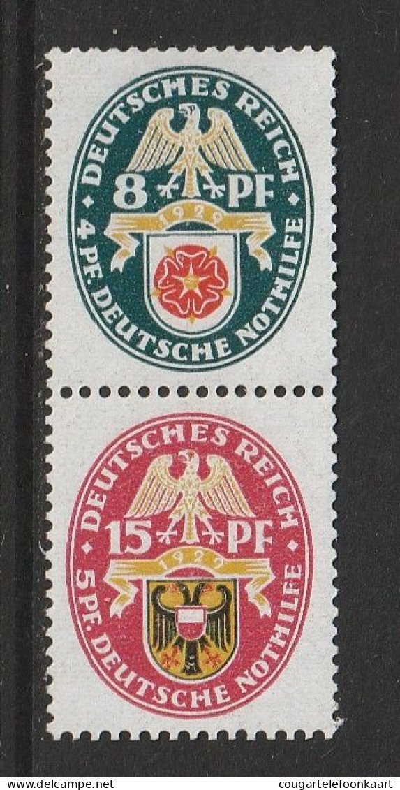 Nothilfe 1929, Combinatie S 68, Postfrisch, 15€ Kat. - Booklets & Se-tenant