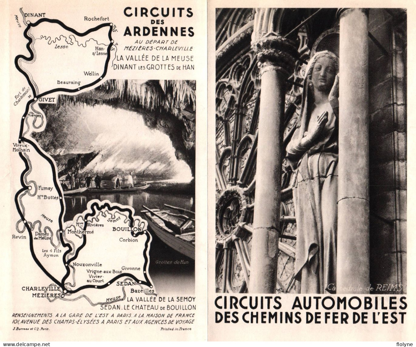 Reims - Circuit Automobile Des Chemins De Fer De L'est - Beau Document Publicitaire Illustré - Ardennes , Vosges .... - Reims