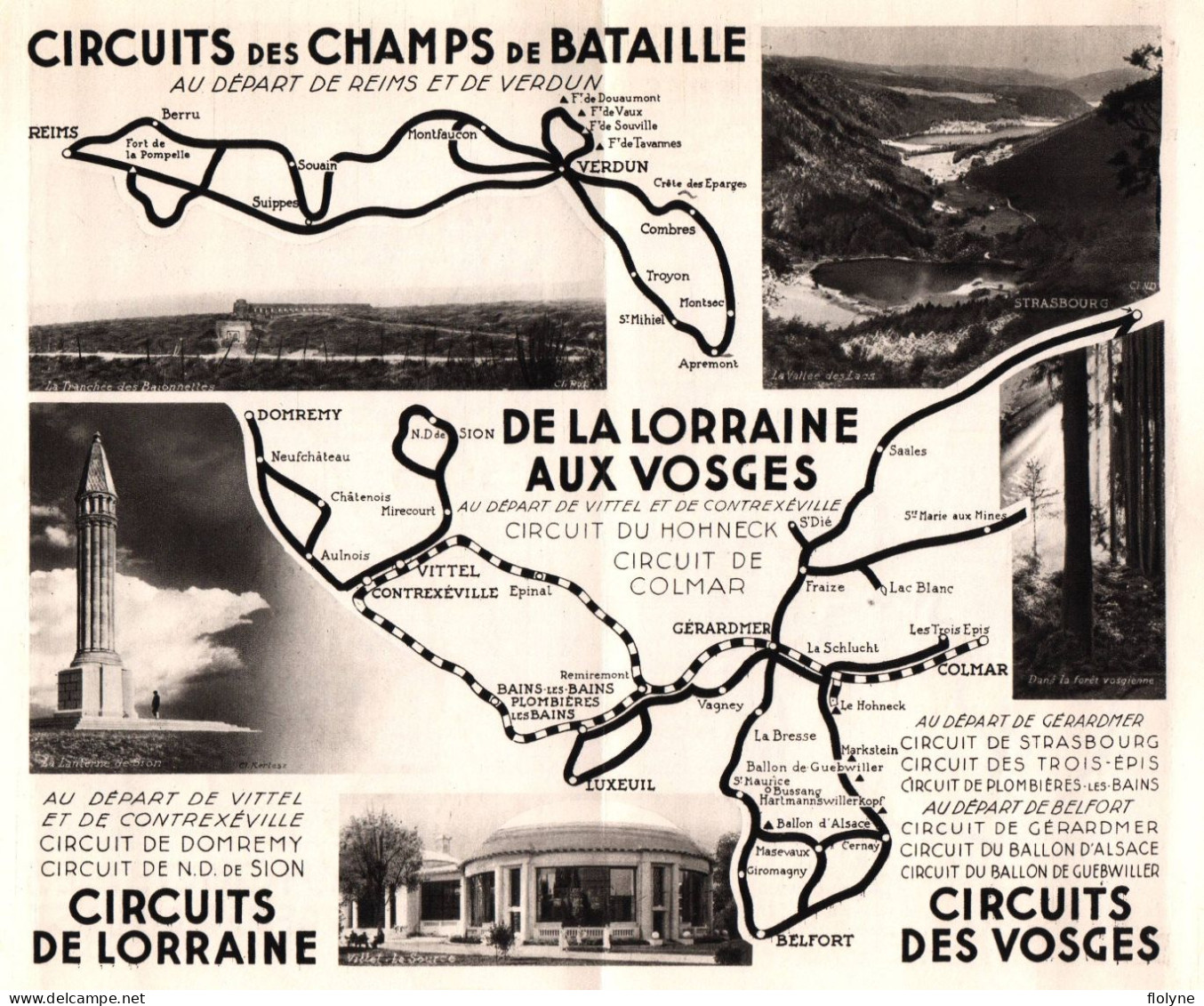Reims - Circuit Automobile Des Chemins De Fer De L'est - Beau Document Publicitaire Illustré - Ardennes , Vosges .... - Reims