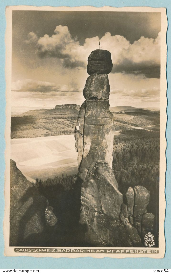 Sächs-Schweiz - Barbarine Am Pfaffenstein - Gelaufen 1933 - Bastei (sächs. Schweiz)