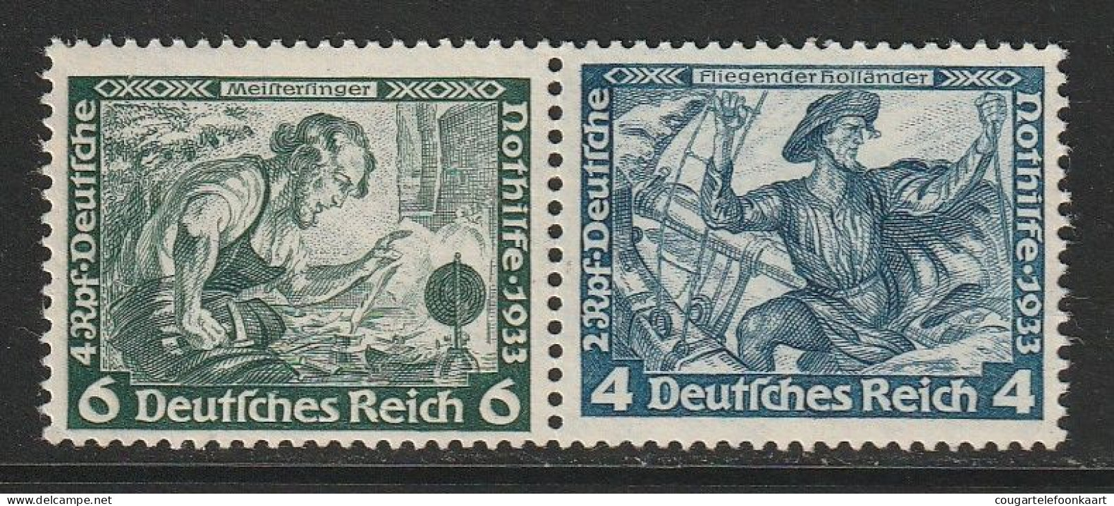 Wagner 1933, Combinatie W 47, Postfrisch, 40€ Kat. - Postzegelboekjes & Se-tenant