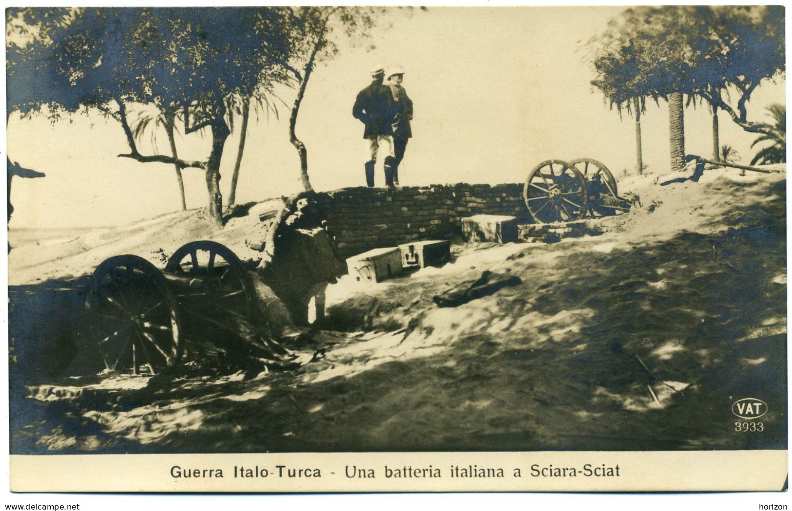 XLYB.48  Guerra Italo Turca - Una Batteria Italiana A Sciara-Sciat - Libia