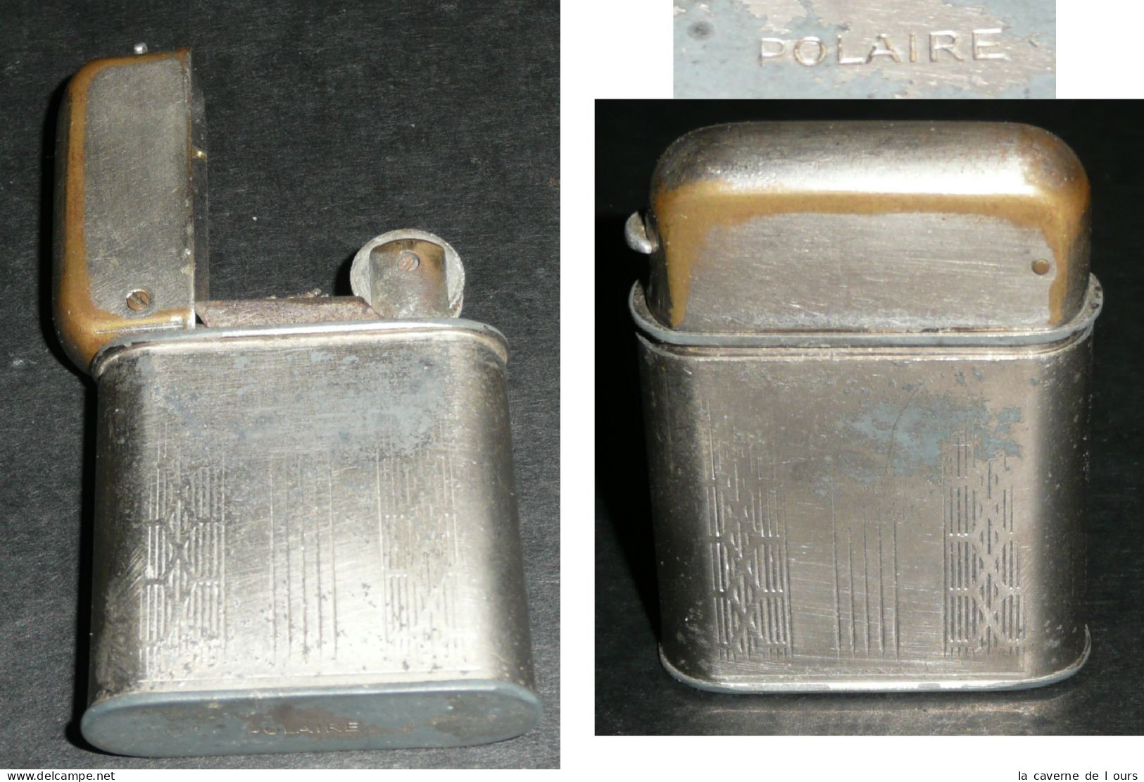 Rare Ancien Briquet à Essence En Métal,POLAIRE - Dunhill