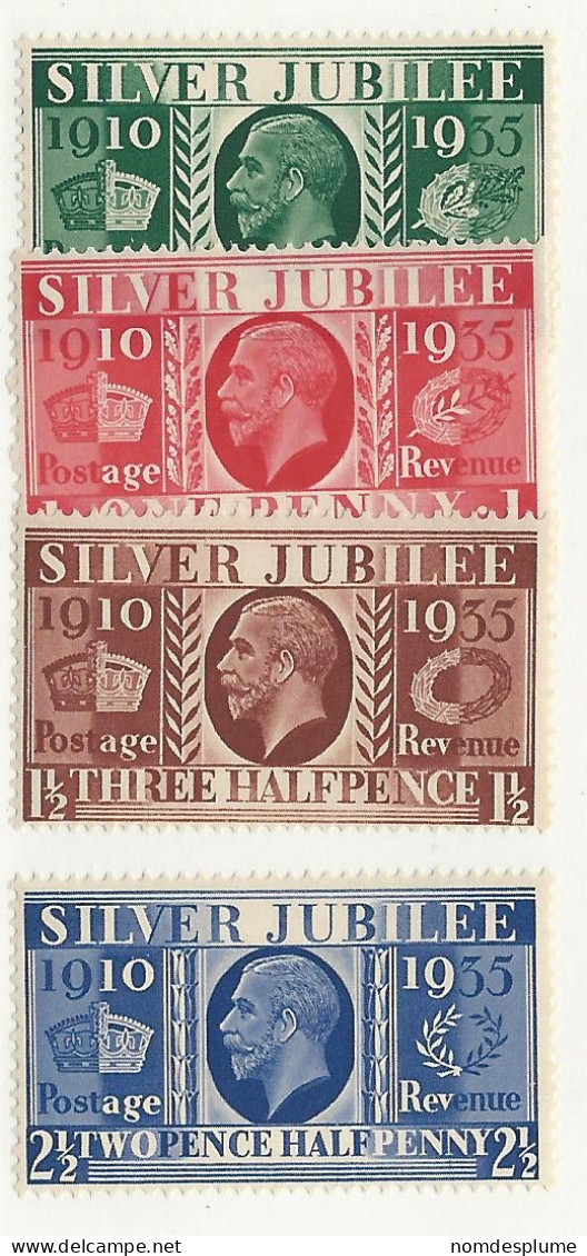 24740r) GB UK 1935 Silver Jubilee Mint No Hinge ** - Unused Stamps