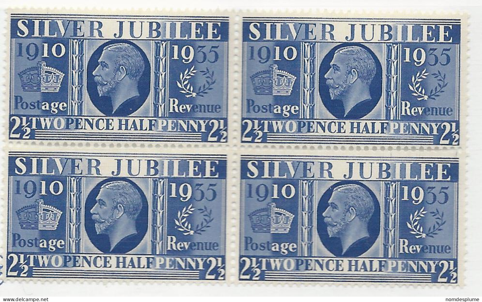 24745) GB UK 1935 Silver Jubilee Mint No Hinge ** Perf Fold & Seperation - Unused Stamps