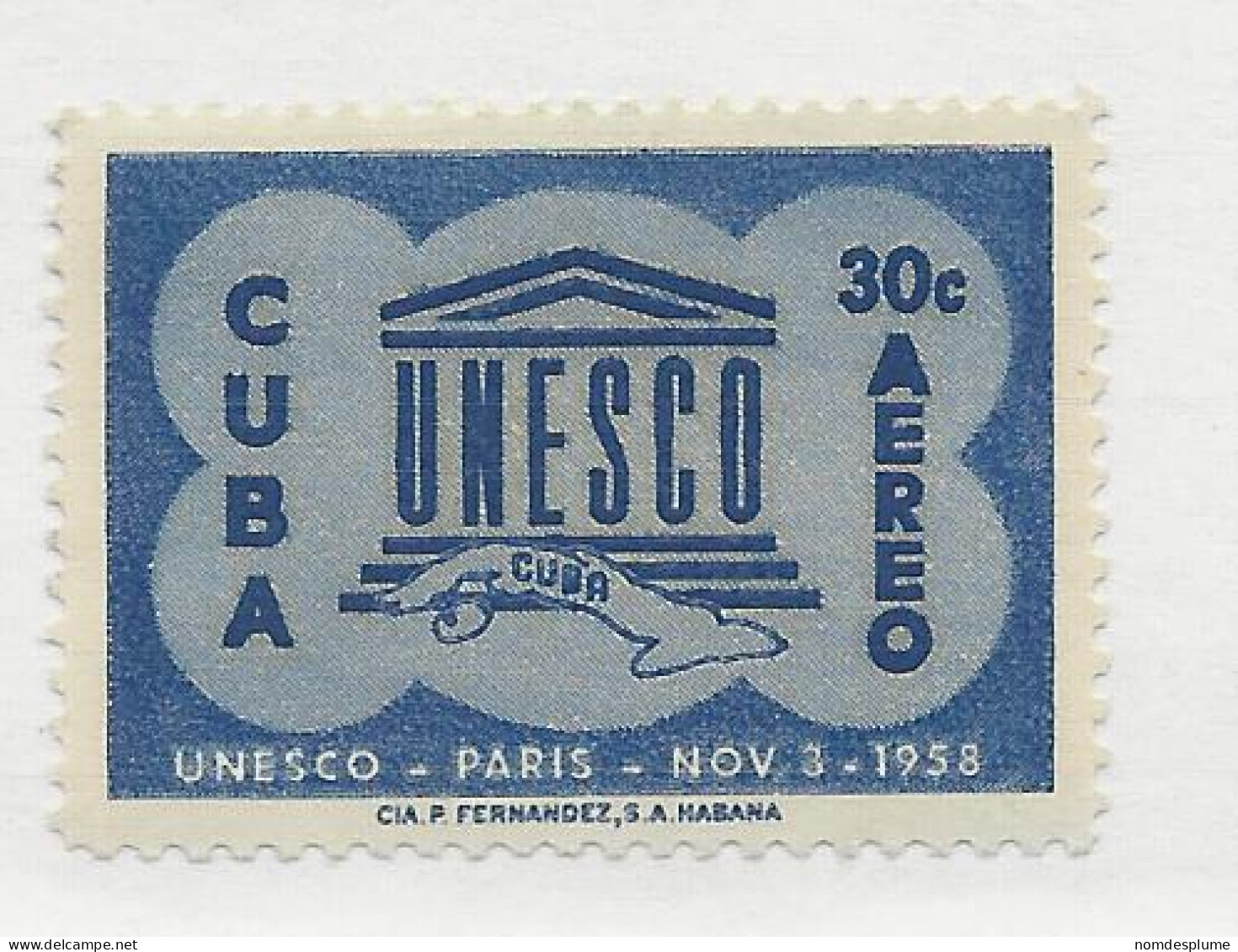 24761) Cuba 1955 UNESCO Mint Hinge * - Ungebraucht