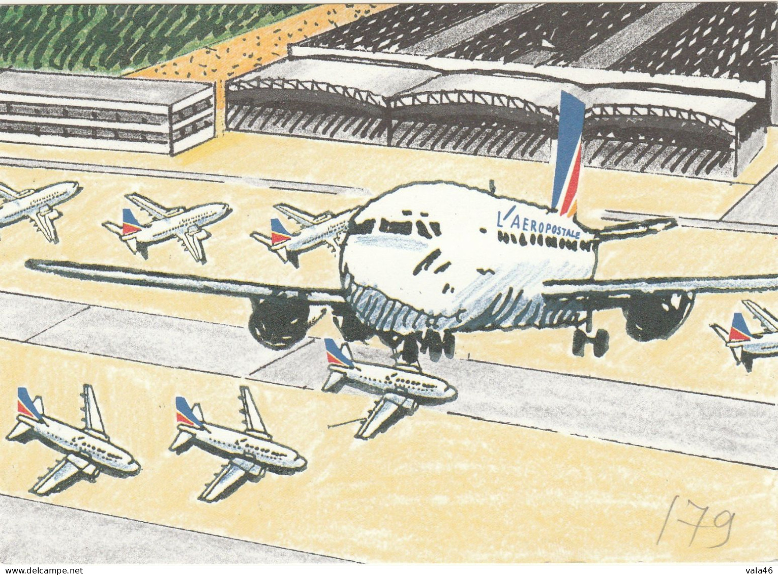 THEME AVIATION   TRANSPORT AERIEN  ENTIER POSTAL LIAISON NANCY -LUNEVILLE PLUS VIGNETTE - Aviones