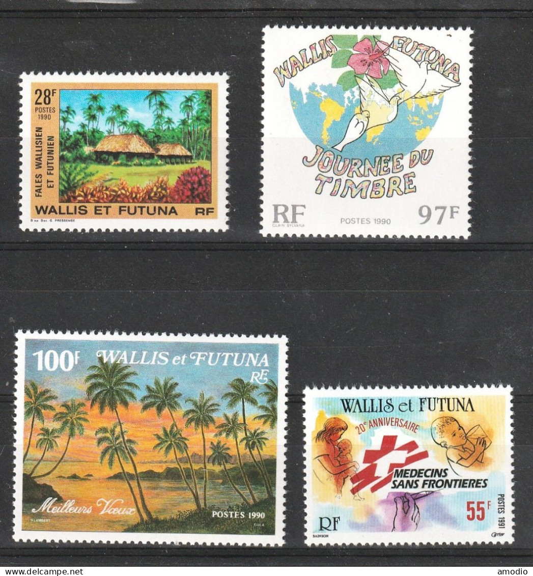 Wallis Et Futuna YT 402/3, 404A, 407 Paysages  N** - Neufs