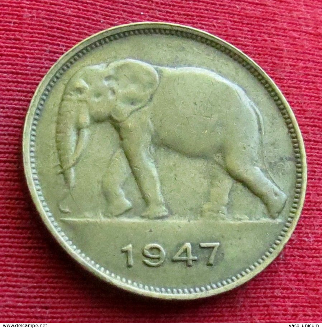Congo Belgian 5 Francs 1947  Belgish  #1 - Sonstige & Ohne Zuordnung