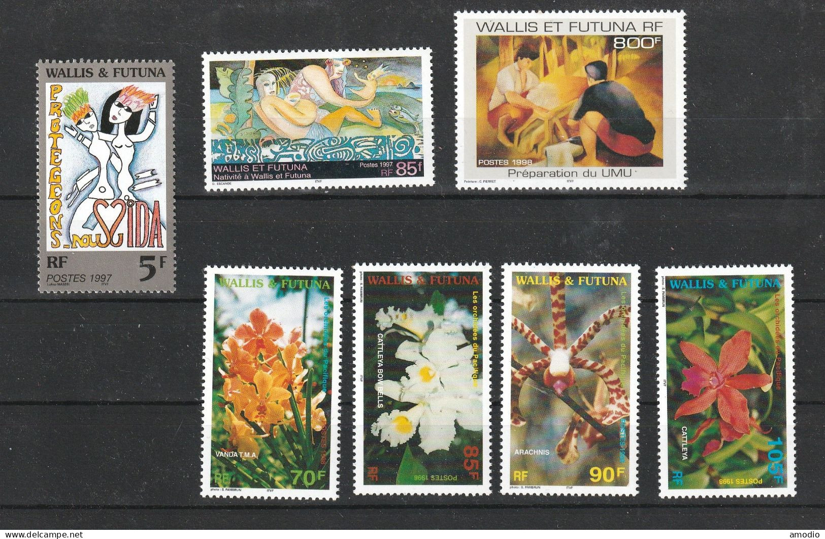 Wallis Et Futuna Année 1998 YT 510/516 Sida, Nativité, Umu, Flore  N** - Neufs