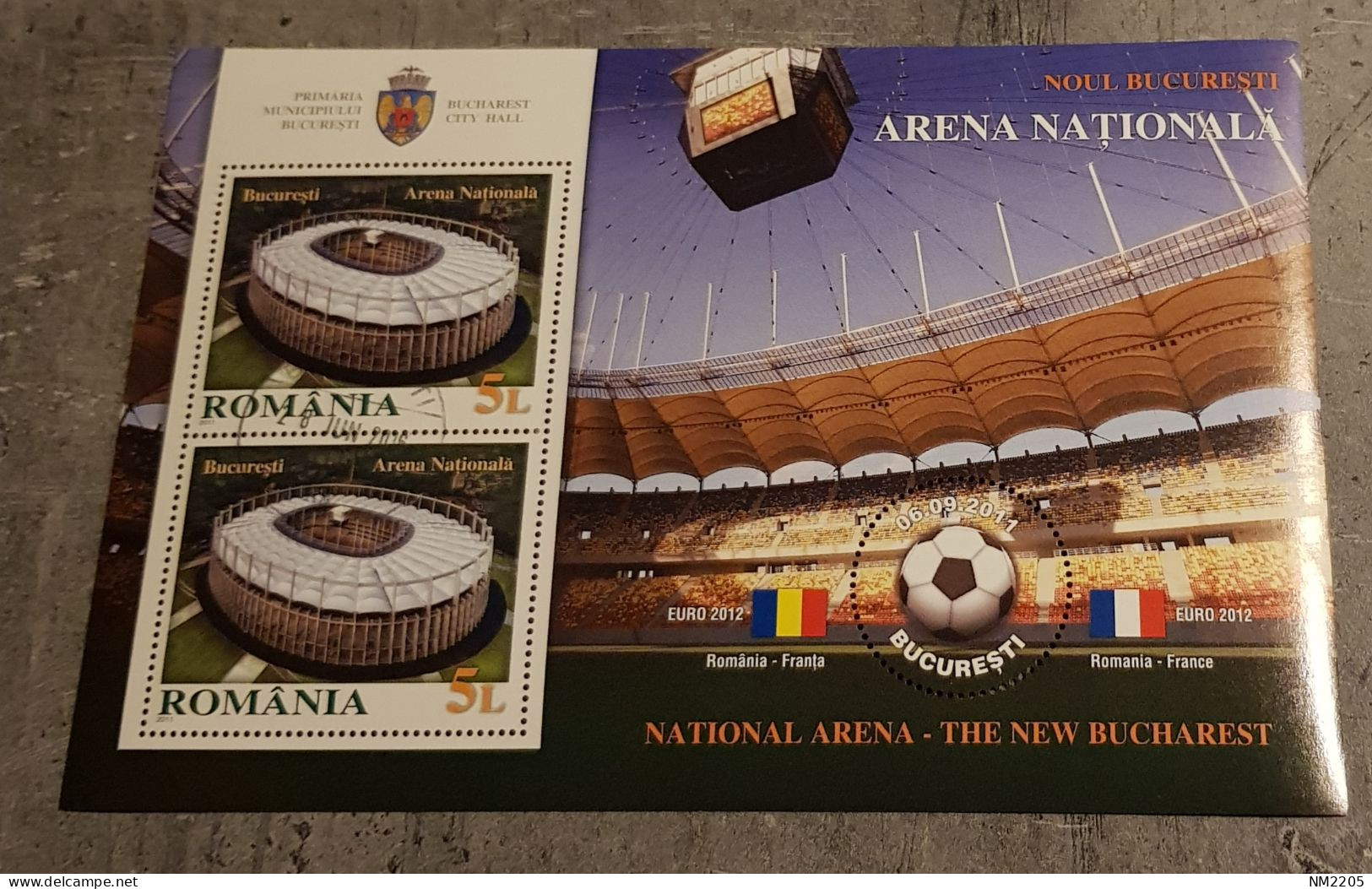 ROMANIA NATIONAL ARENA-THE NEW BUCHAREST MINIATURE SHEET USED - Gebruikt