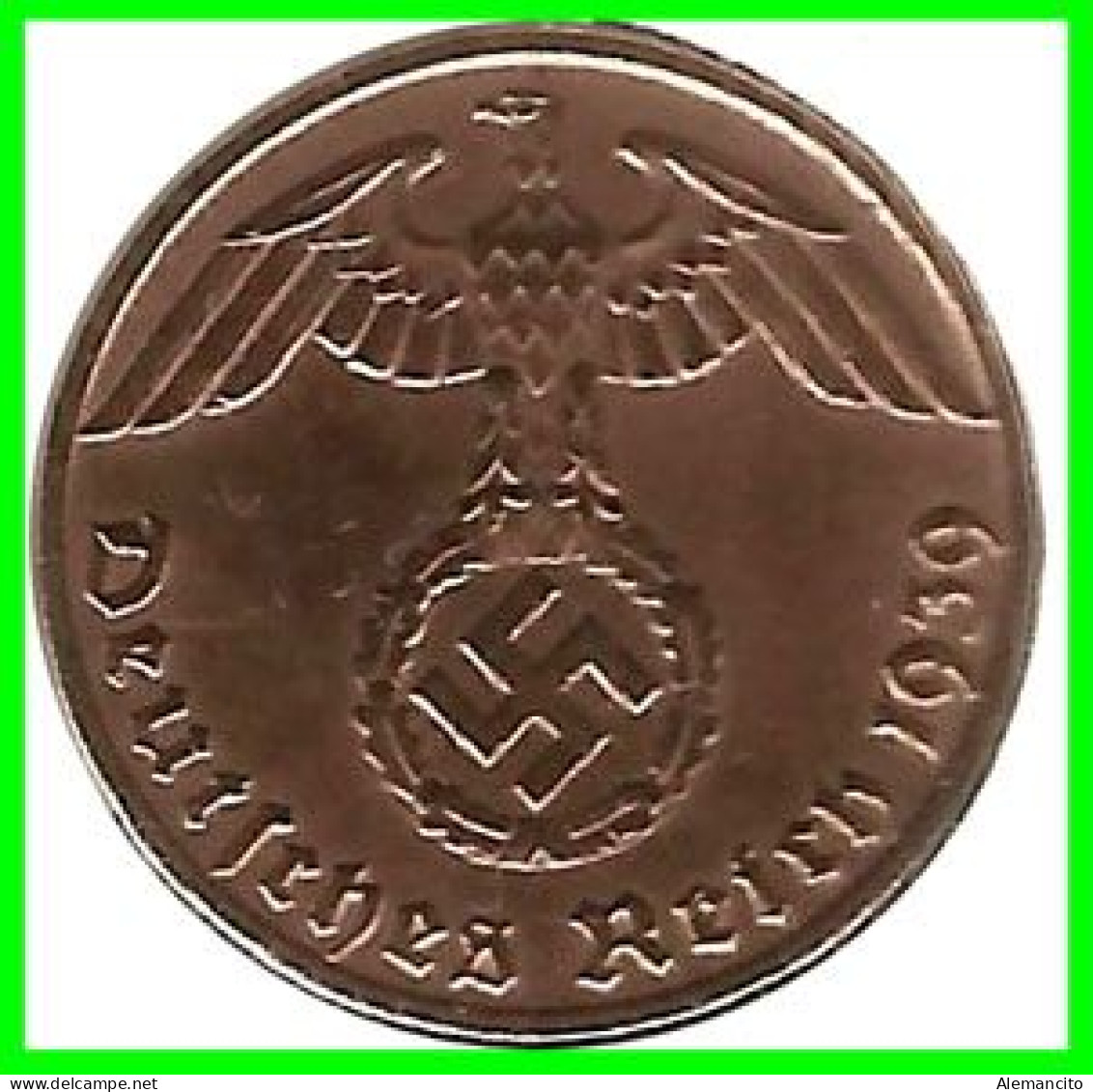 GERMANY - ALEMANIA DEUTFCHES REICH SERIE DE 7 MONEDAS DE 0.01 REICHSPFENNIG AÑO 1939 BRONCE 2ª GUERRA MUNDIAL - 1 Reichspfennig