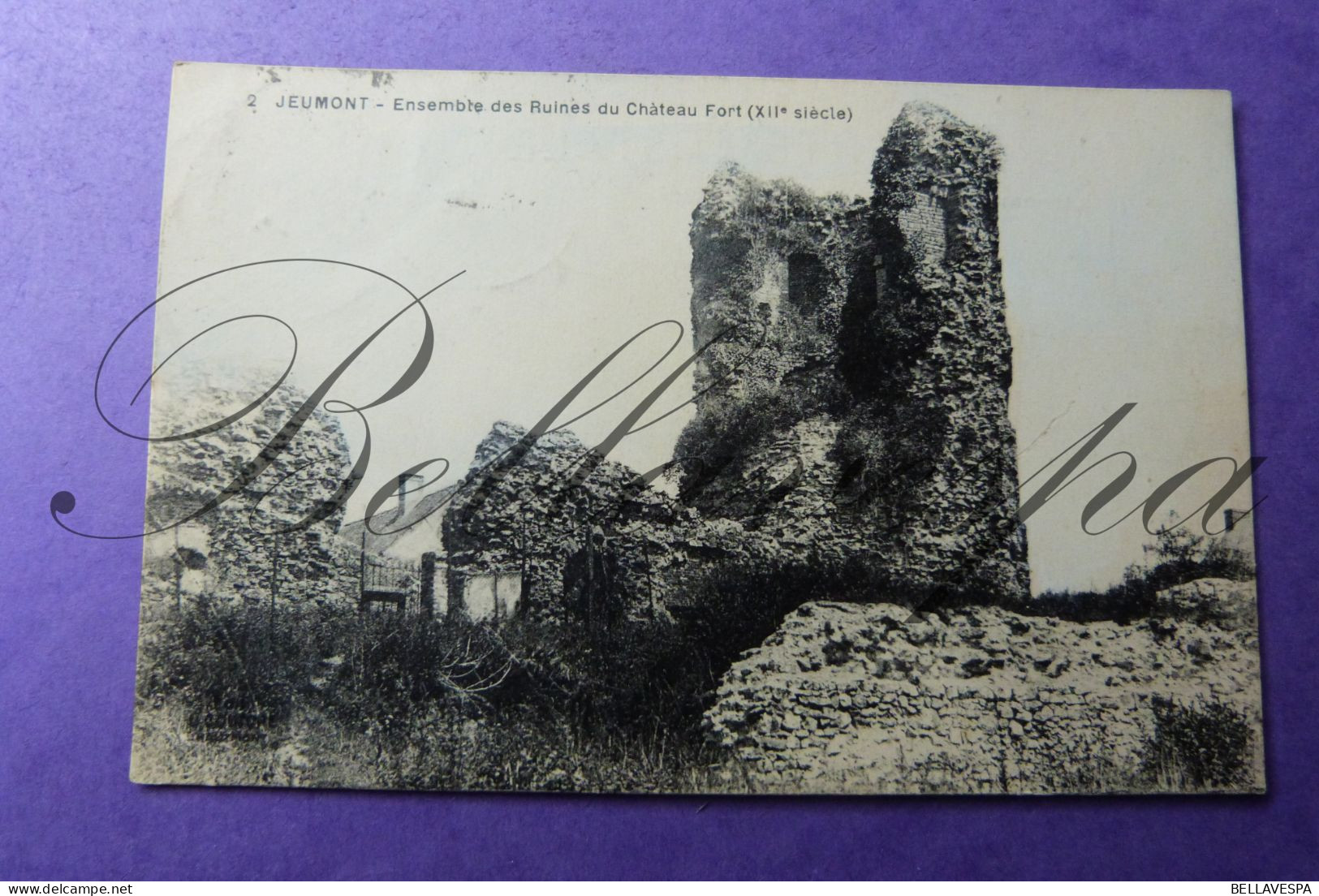 Jeumont Ensemble Des Ruines Du Chateau D59 1923 - Jeumont