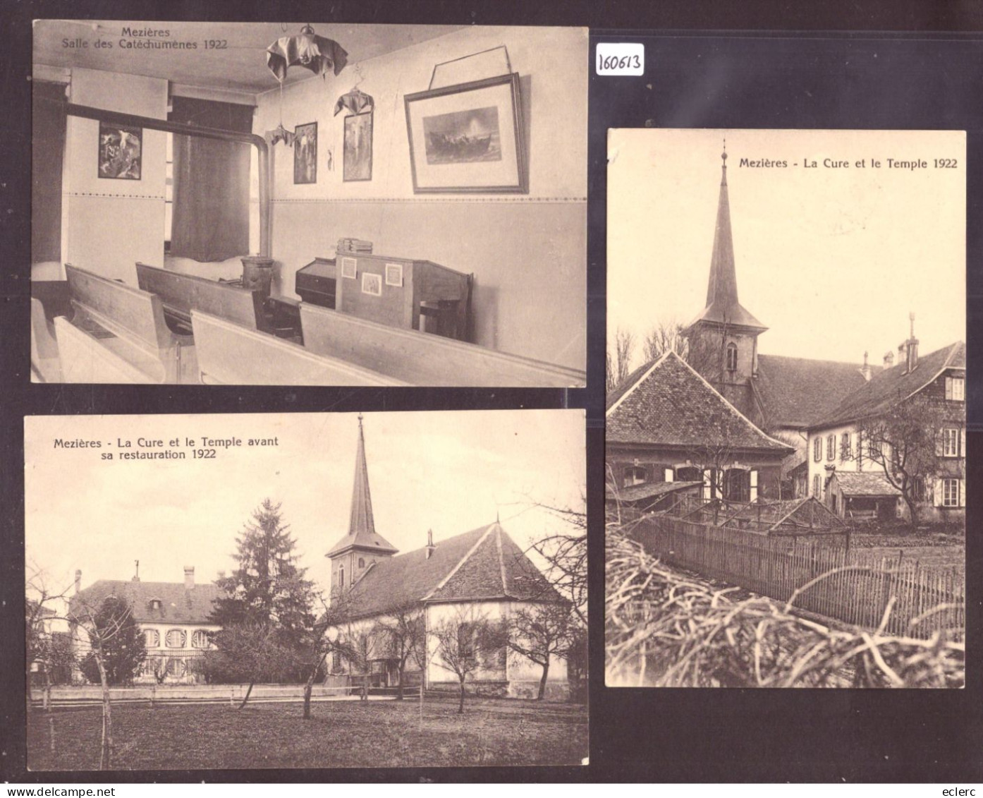 DISTRICT D'ORON - 6 CARTES - MEZIERES - LE TEMPLE ET SON INTERIEUR - TB - Mézières