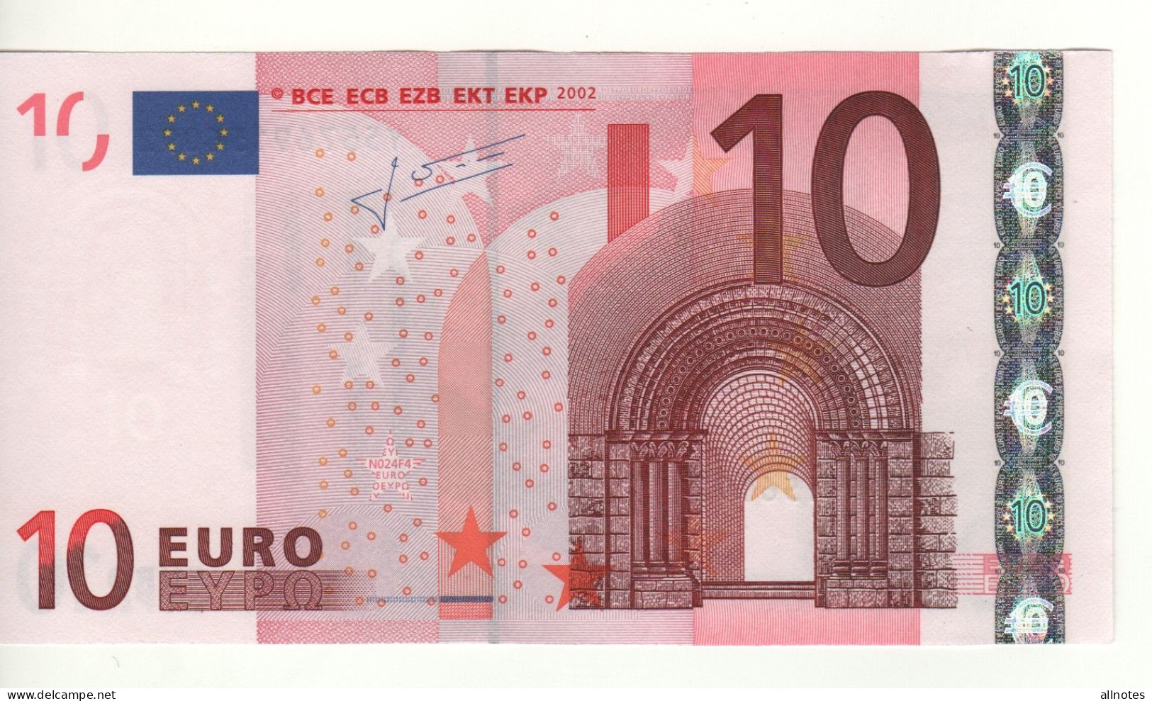 10 EURO  "Y" Greece    Firma Trichet    N 024 F4   /  FDS - UNC - 10 Euro