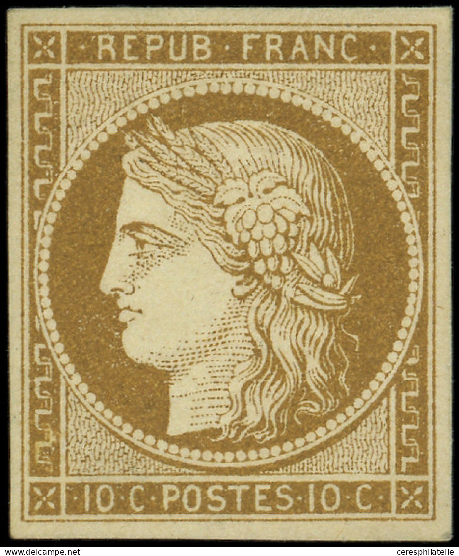 * EMISSION DE 1849 - 1a   10c. Bistre-brun, Timbre D'une Grande Fraîcheur Avec Ch. Légère, TTB. Br - 1849-1850 Ceres