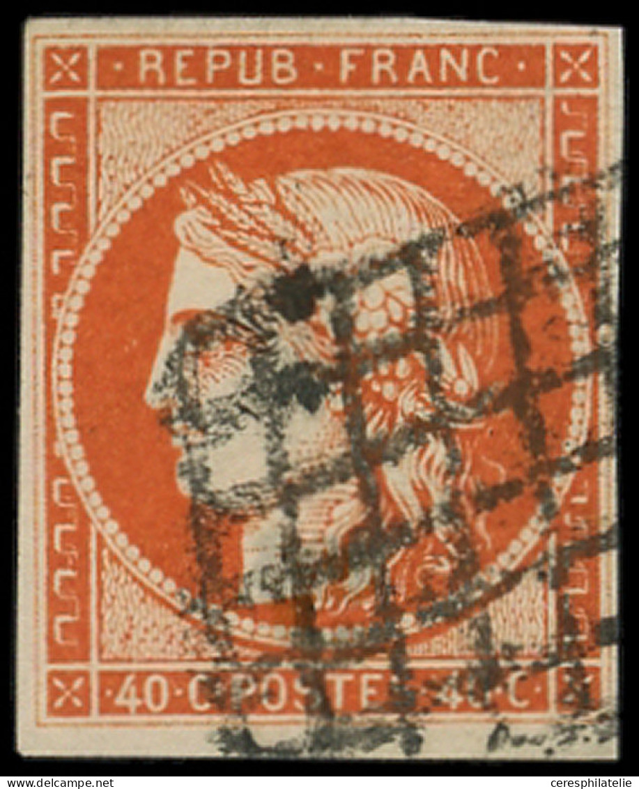 EMISSION DE 1849 - 5a   40c. Orange Vif, Jolie Nuance, TB. C - 1849-1850 Ceres