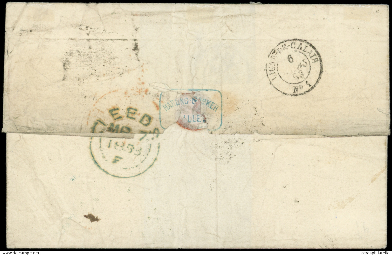 Let EMISSION DE 1849 - 5    40c. Orange, PAIRE, Tangent S. 2mm Mais Intact, Obl. PC 1727 S. LSC, Càd T15 LILLE 6/3/53, P - 1849-1876: Klassik