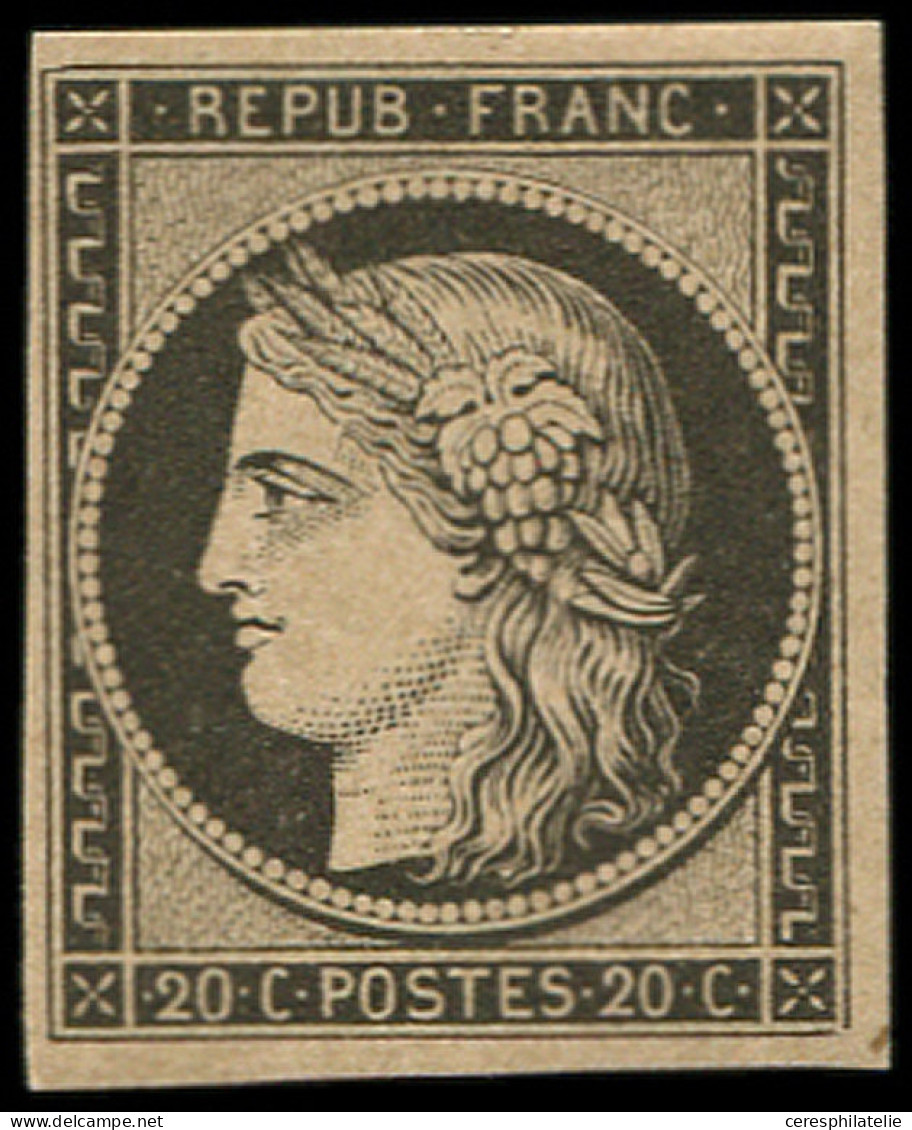 * EMISSION DE 1849 - R3f  20c. Noir Sur Jaune, REIMPRESSION, TB - 1849-1850 Ceres