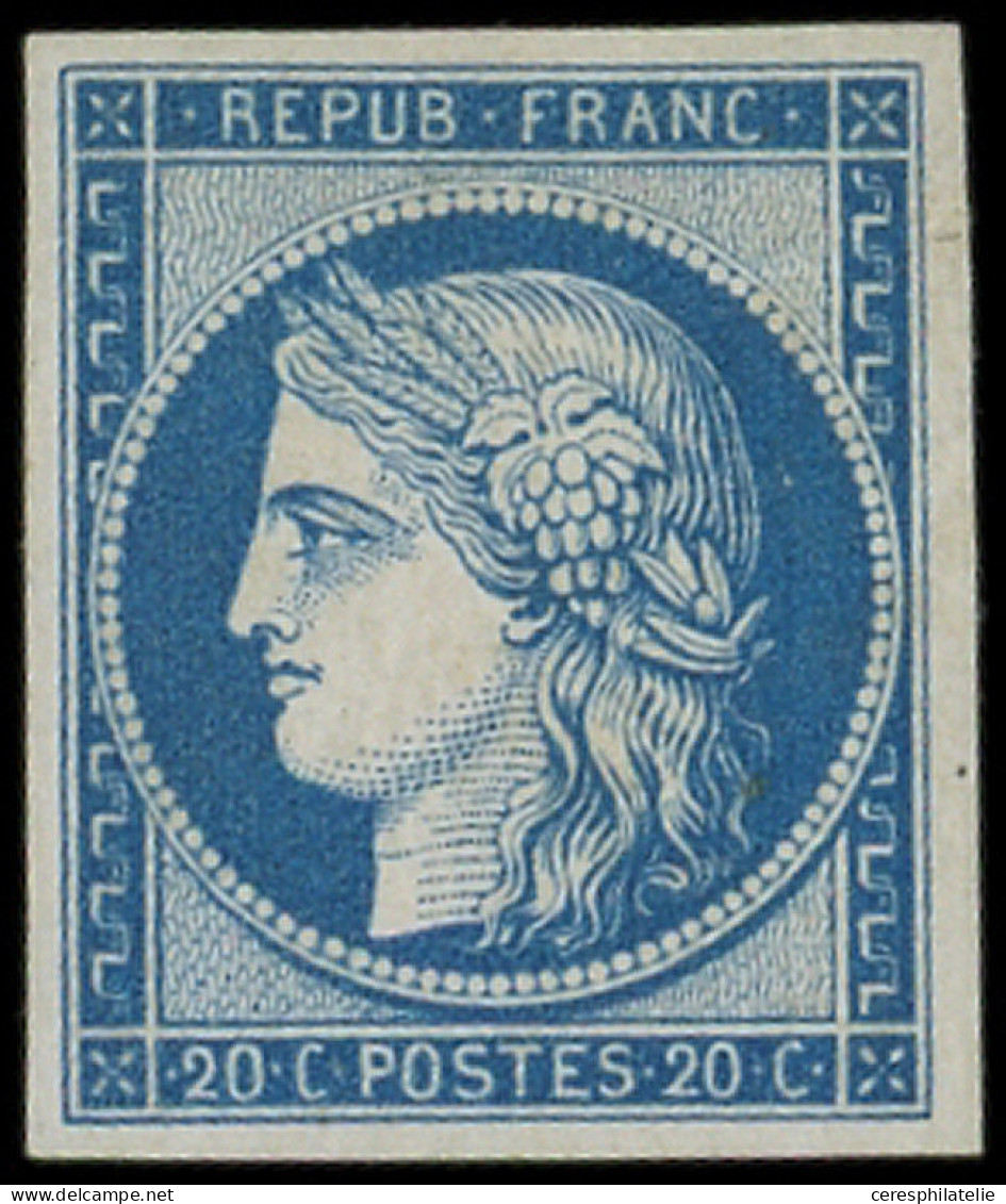 * EMISSION DE 1849 - R8f  20c. Bleu, REIMPRESSION, TB - 1849-1850 Ceres