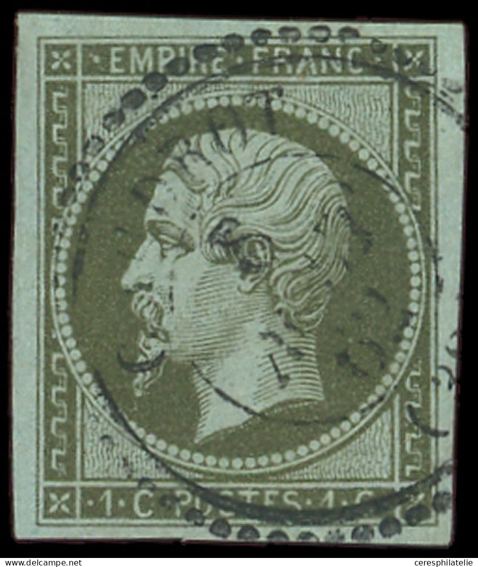 EMPIRE NON DENTELE - 11    1c. Vert-olive, Obl. Càd T22, TTB - 1853-1860 Napoleon III