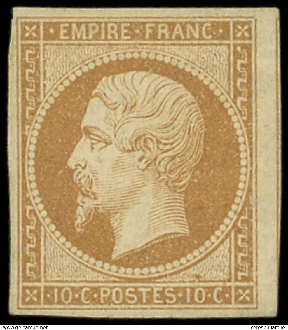 * EMPIRE NON DENTELE - 13B  10c. Brun Clair, T II, Filet De Voisin à Droite, TB/TTB - 1853-1860 Napoleon III