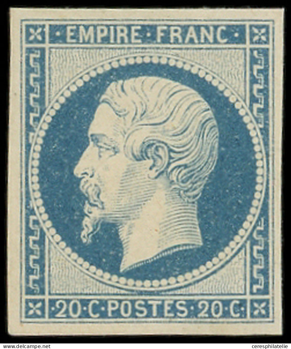 * EMPIRE NON DENTELE - 14A  20c. Bleu, Très Frais, TB/TTB. J - 1853-1860 Napoléon III.