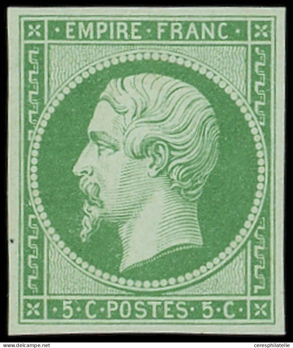 (*) EMPIRE NON DENTELE - AM12e   5c. Vert, Tirage Des Arts Et Métiers, TB - 1853-1860 Napoleon III