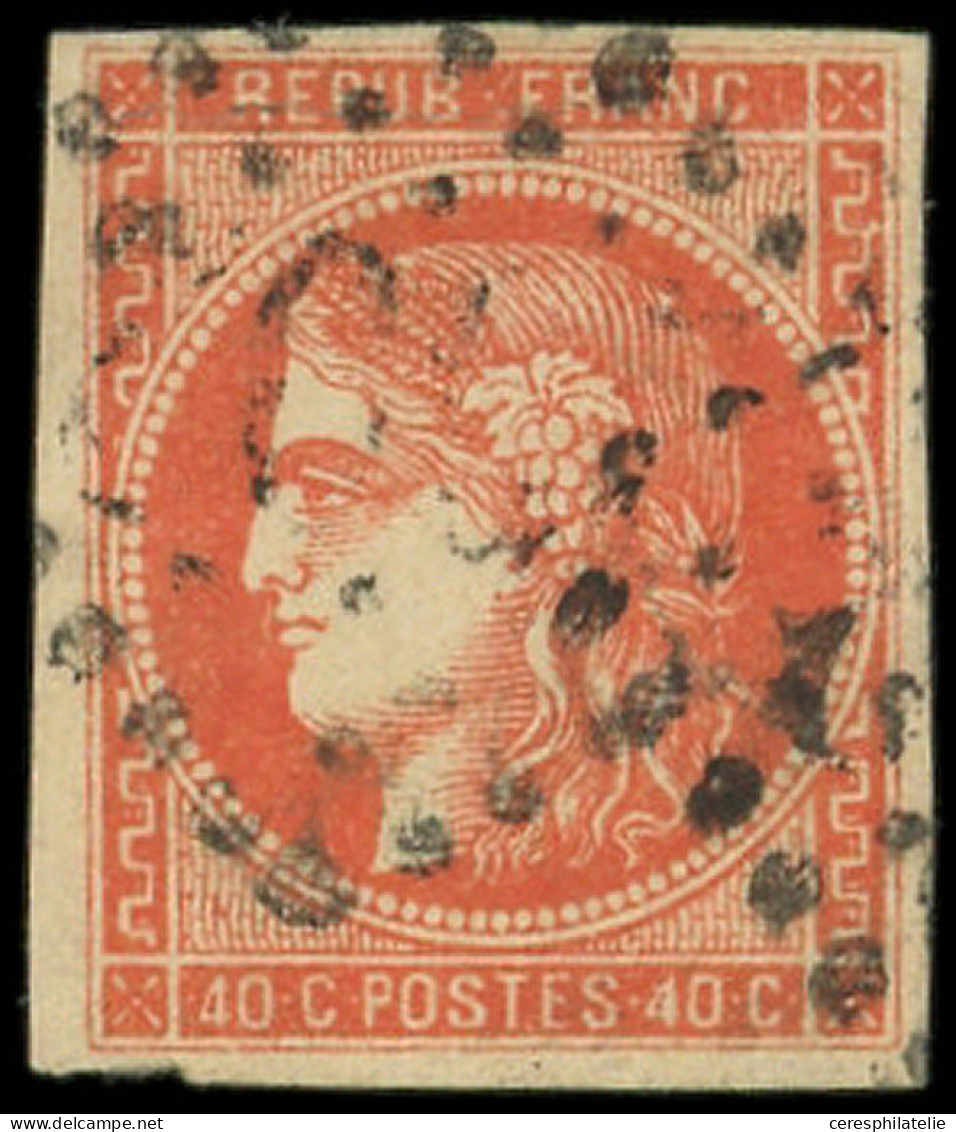 EMISSION DE BORDEAUX - 48c  40c. Rouge-orange, Obl. GC, TB - 1870 Ausgabe Bordeaux