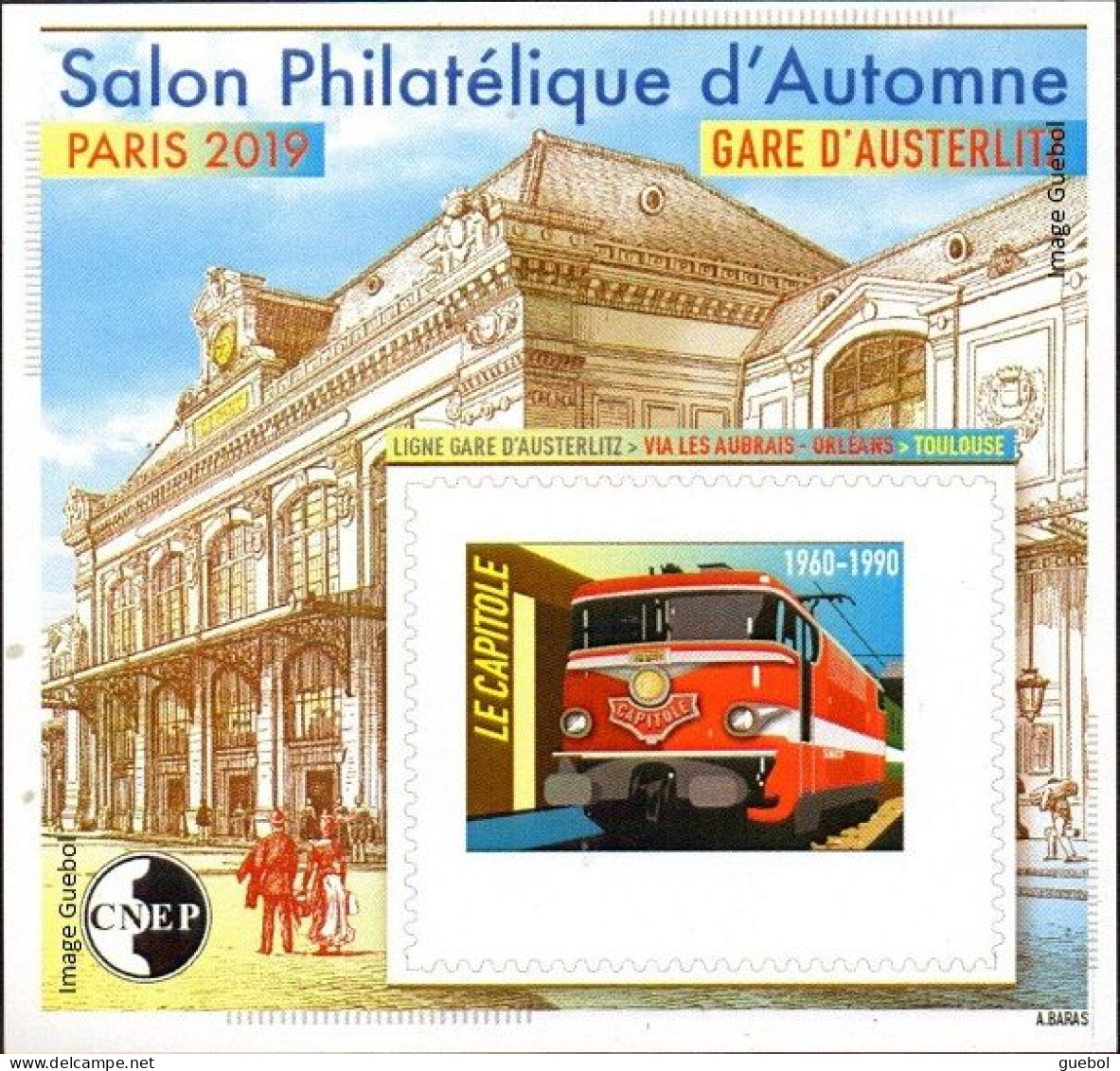 CNEP Le N°  81 A De 2019 - Bloc Non Dentelé - Salon D'automne, Gare D'Austerlitz - CNEP