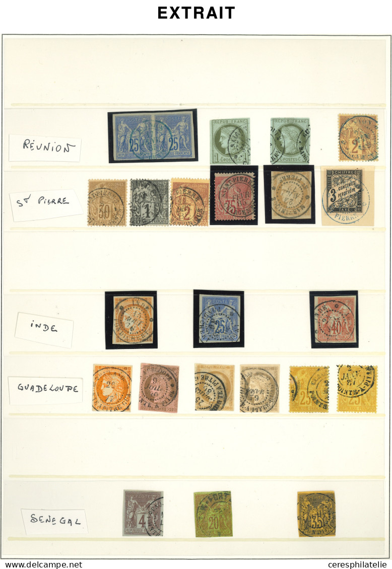 Collection en album, timbres neufs, oblitérés. Très bel ensemble quasi complet avec timbres neufs en blocs, oblitération