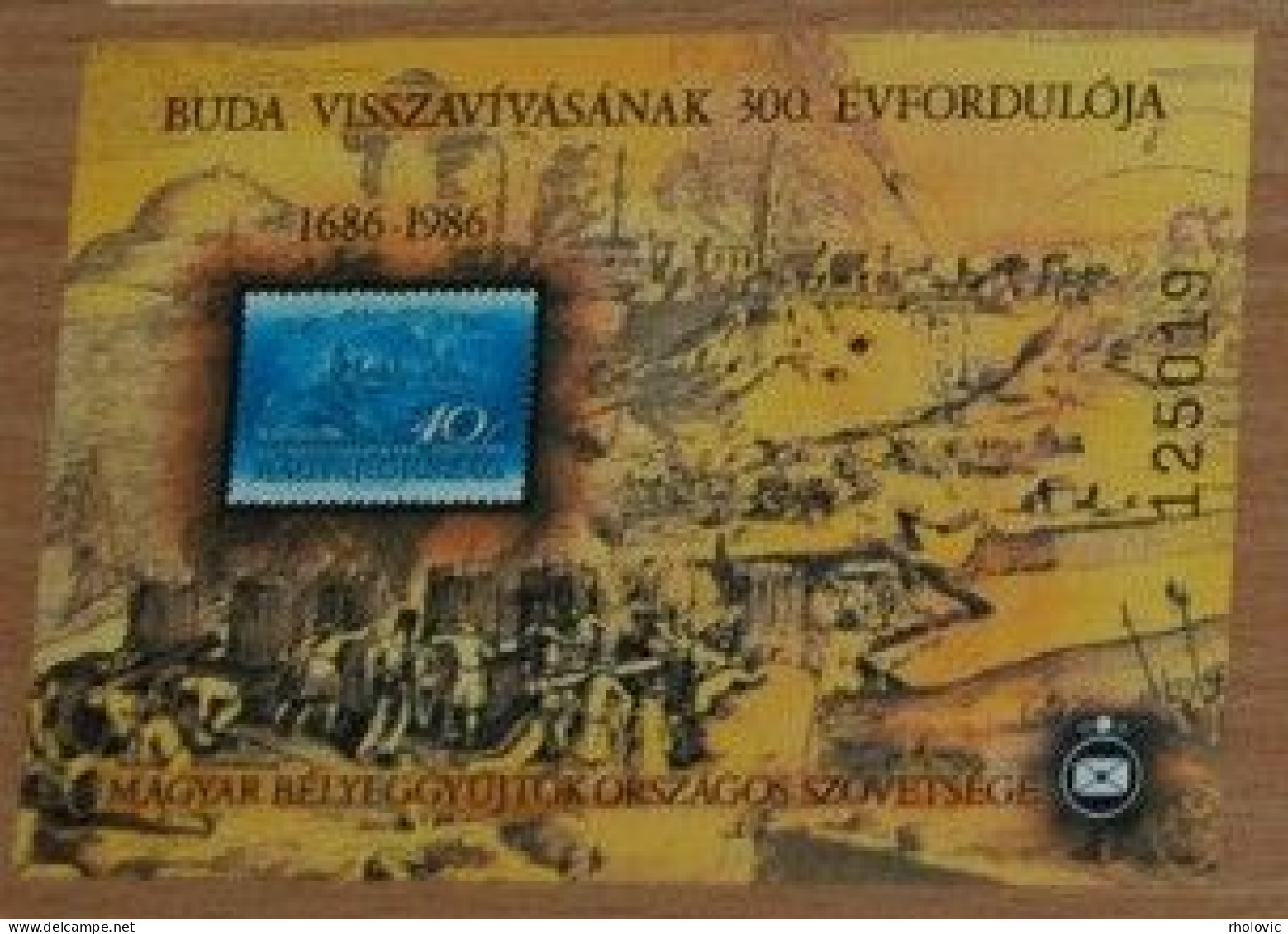 HUNGARY 1986, Recapture Of Buda Castle, Commemorative Sheet, Imperf, MNH** - Hojas Conmemorativas