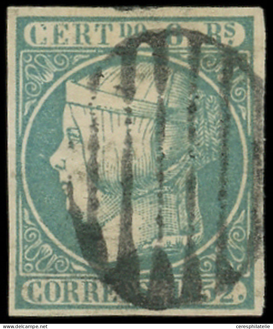 ESPAGNE 16 : 6r. Bleu-vert, Obl., TB - Used Stamps