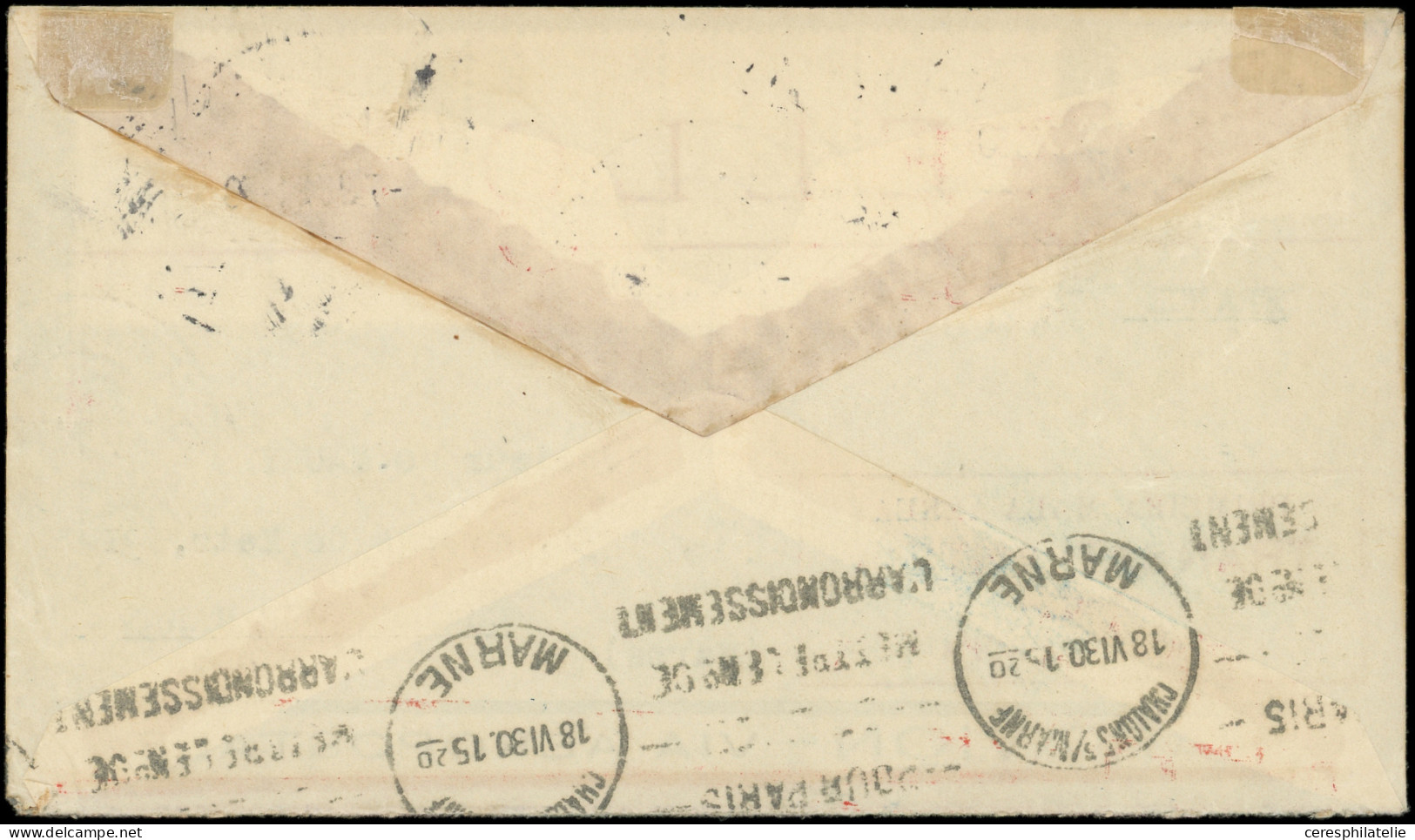 Let BRESIL PA 20 : 500r. Violet BANDE De 5 Et Poste N°205 500r. Outremer Obl. AERO POSTAL/RECIFE 7/6/30 S. Env. 1er Vol  - Other