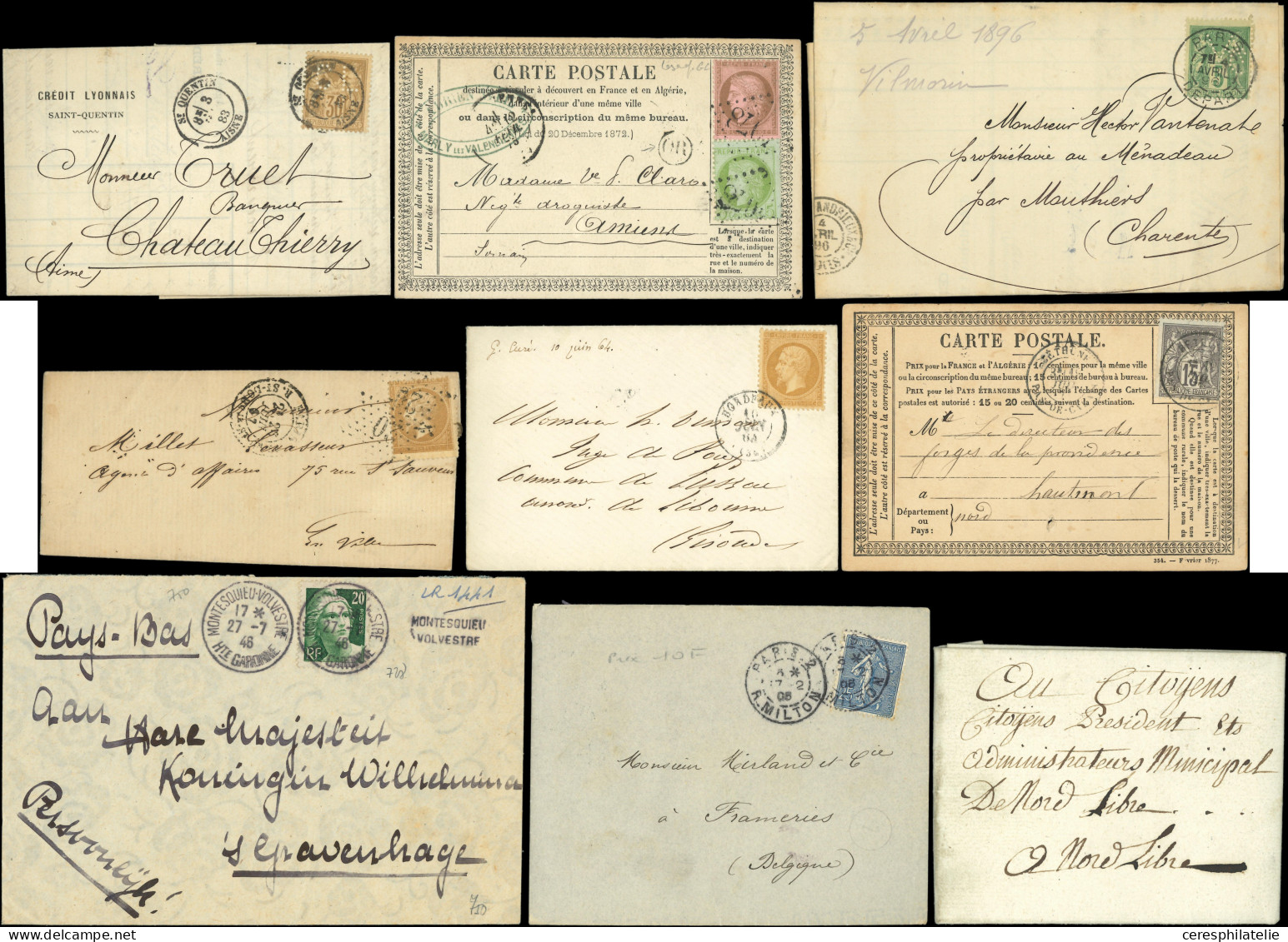 Lot De + De 100 Lettres, CP Ou Documents, Toutes Périodes, Tous états, à étudier - Collections (with Albums)