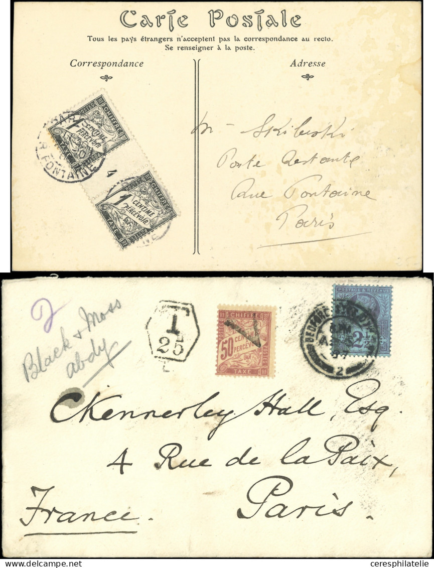 Let Lot De Documents Divers Avec Taxe Banderolle, 1884-1905, TB - Colecciones Completas