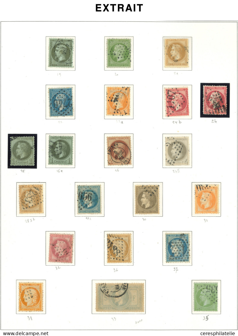 Collection France Oblitérée 1849/1959, Classiques Quasi Complet états Divers, XXe Siècle Complet Poste Et PA (sauf 1/6), - Verzamelingen (in Albums)