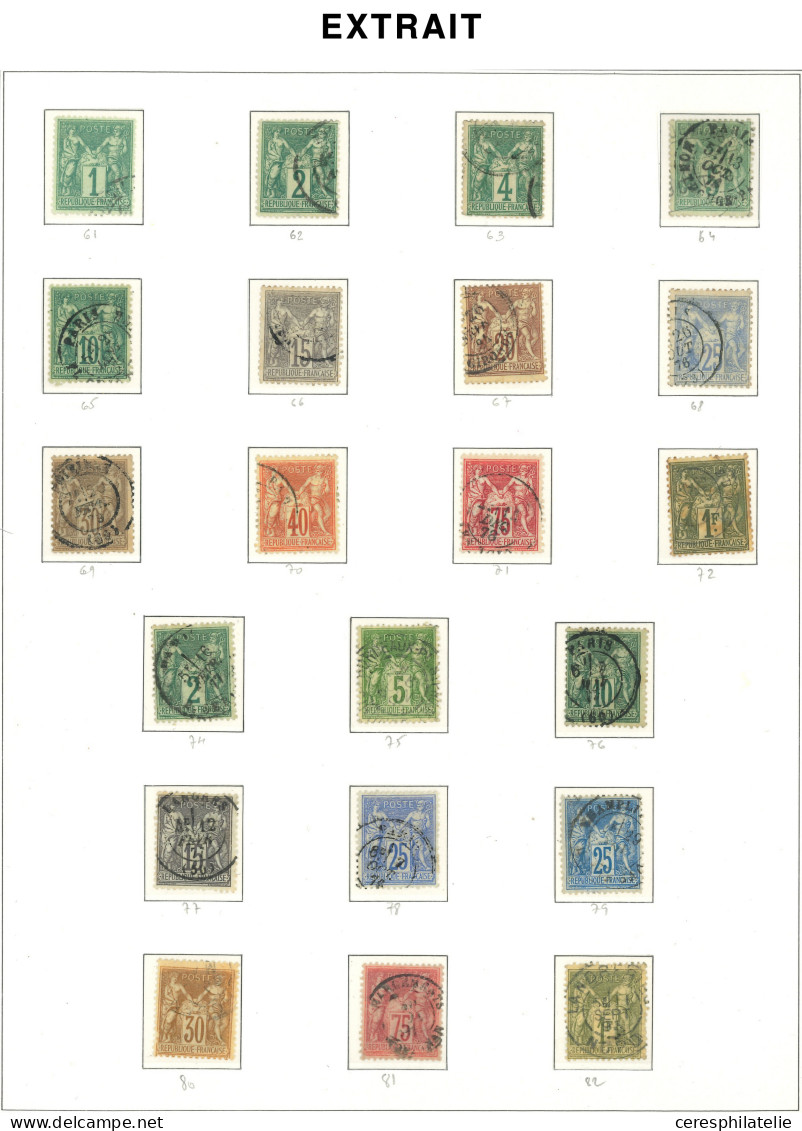 Collection France oblitérée 1849/1959, classiques quasi complet états divers, XXe siècle complet Poste et PA (sauf 1/6),