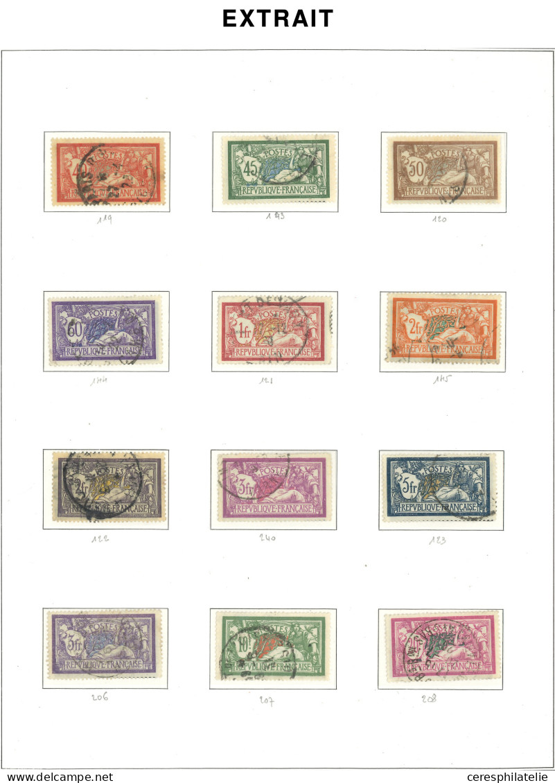 Collection France oblitérée 1849/1959, classiques quasi complet états divers, XXe siècle complet Poste et PA (sauf 1/6),