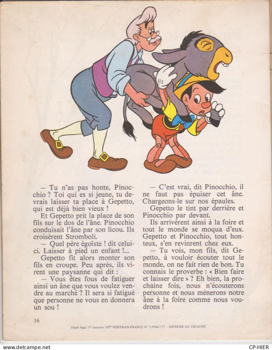 BEAU LIVRE WALT DISNEY - 7 HISTOIRES - MICKEY PIANISTE ROBIN DES BOIS  PLUTO LE LOUP ET 'ANE ONCLE PICSOU PINOCCHIO GEPE - Disney