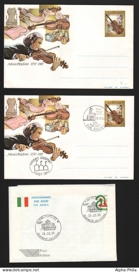 San Marino - Lot Briefumschläge & Aerogramm - Postal Stationery