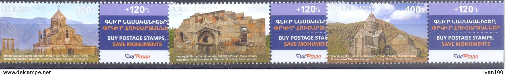 2023. Armenia,  Historical And Cultural Monuments Of Armenia, 3v With Labels,  Mint/** - Armenia