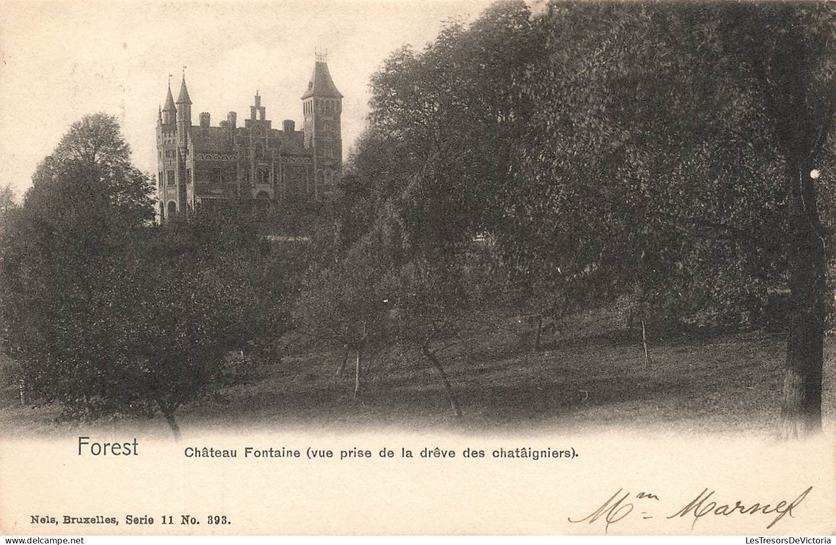 BELGIQUE - Forest - Château Fontaine - Vue Prise De La Drève Des Châtaigniers - Carte Postale Ancienne - Vorst - Forest