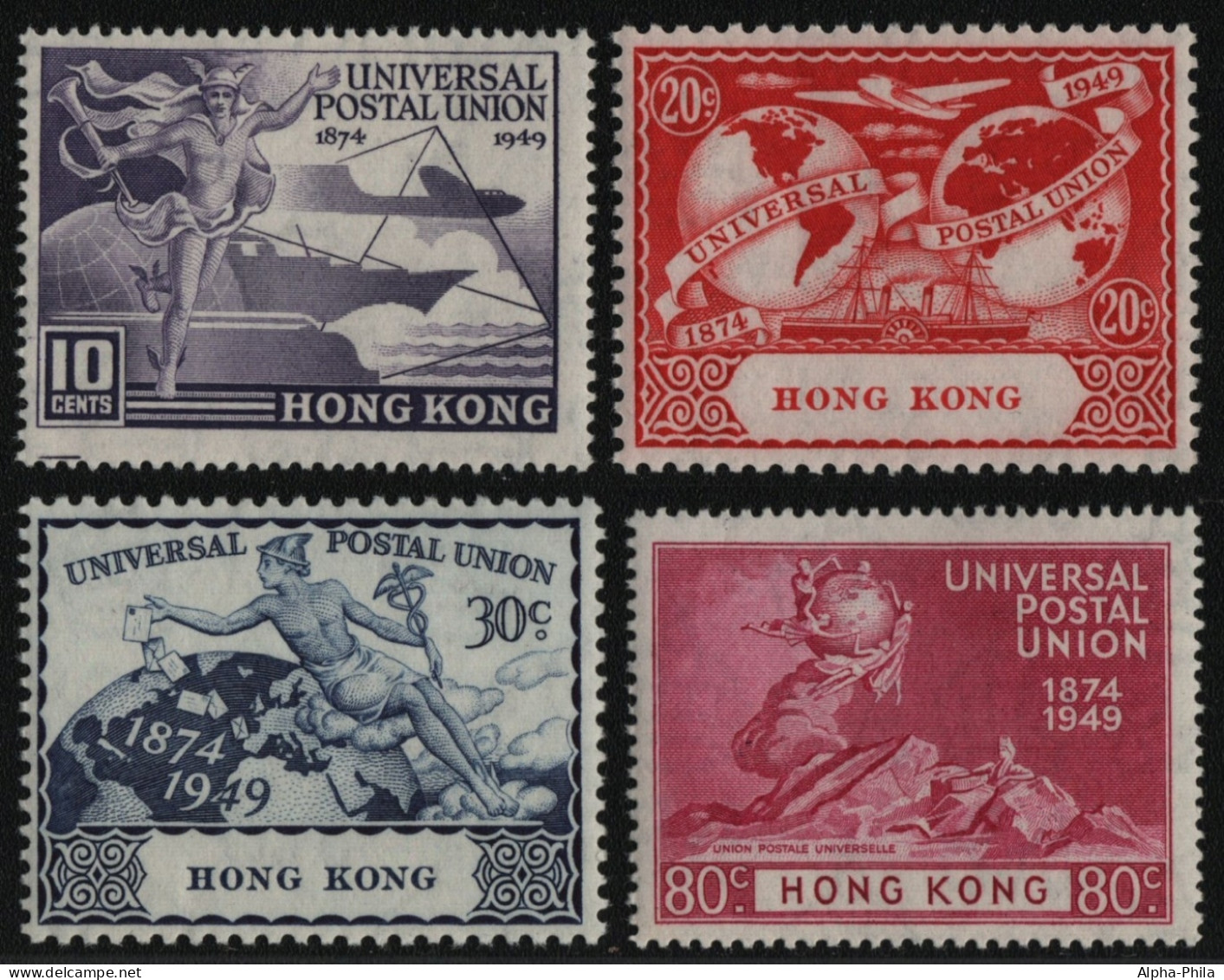 Hongkong 1949 - Mi-Nr. 173-176 * - MH - UPU - Unused Stamps