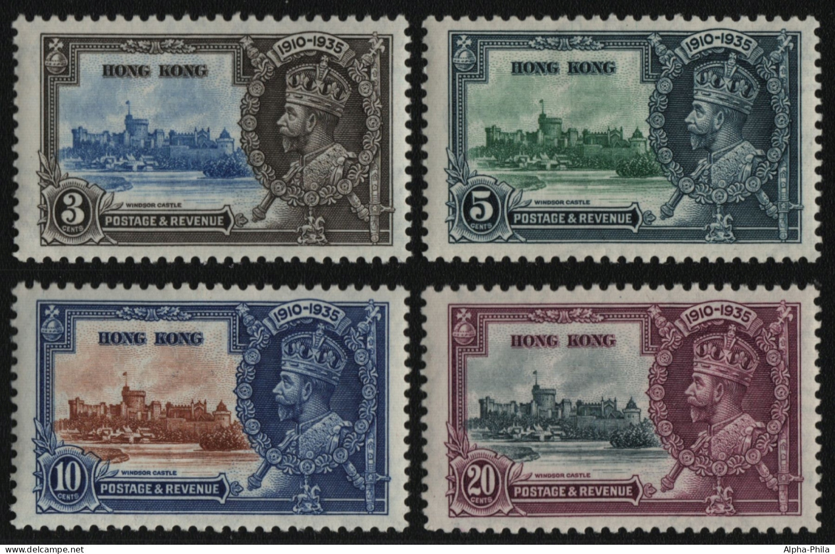Hongkong 1935 - Mi-Nr. 132-135 ** - MNH - Thronjubiläum George V (II) - Nuovi