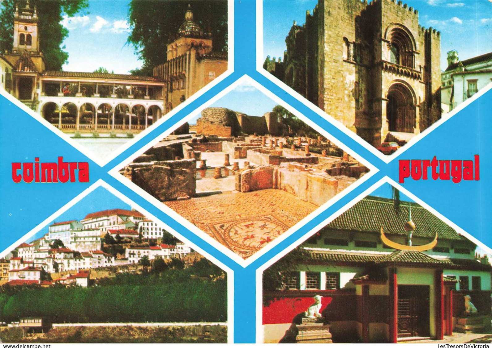 PORTUGAL - Coimbra - Multivues - Temple - Château - Motifs D'Interêts Touristiques - Carte Postale - Coimbra