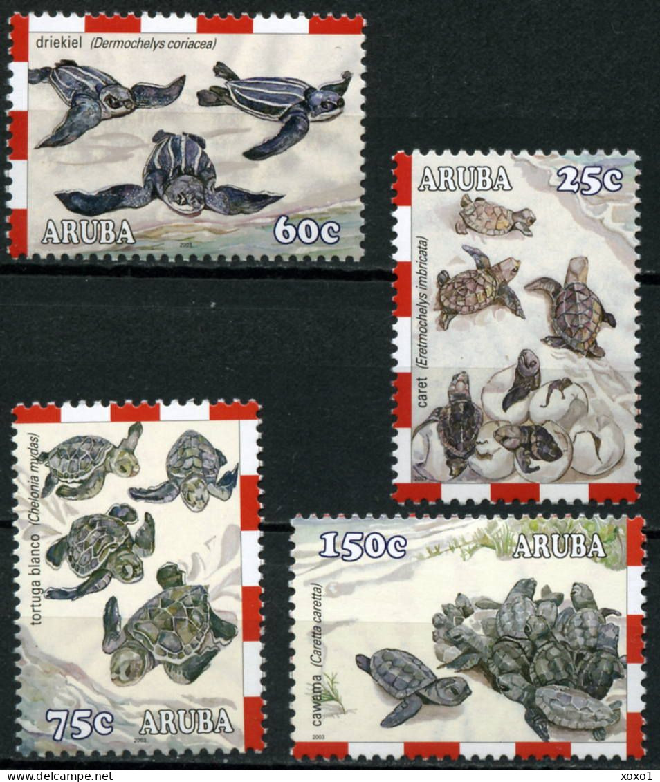 Aruba 2003 MiNr. 313 - 316  Reptiles Turtles Marine Life 4v  MNH** 6.20 € - Antilles