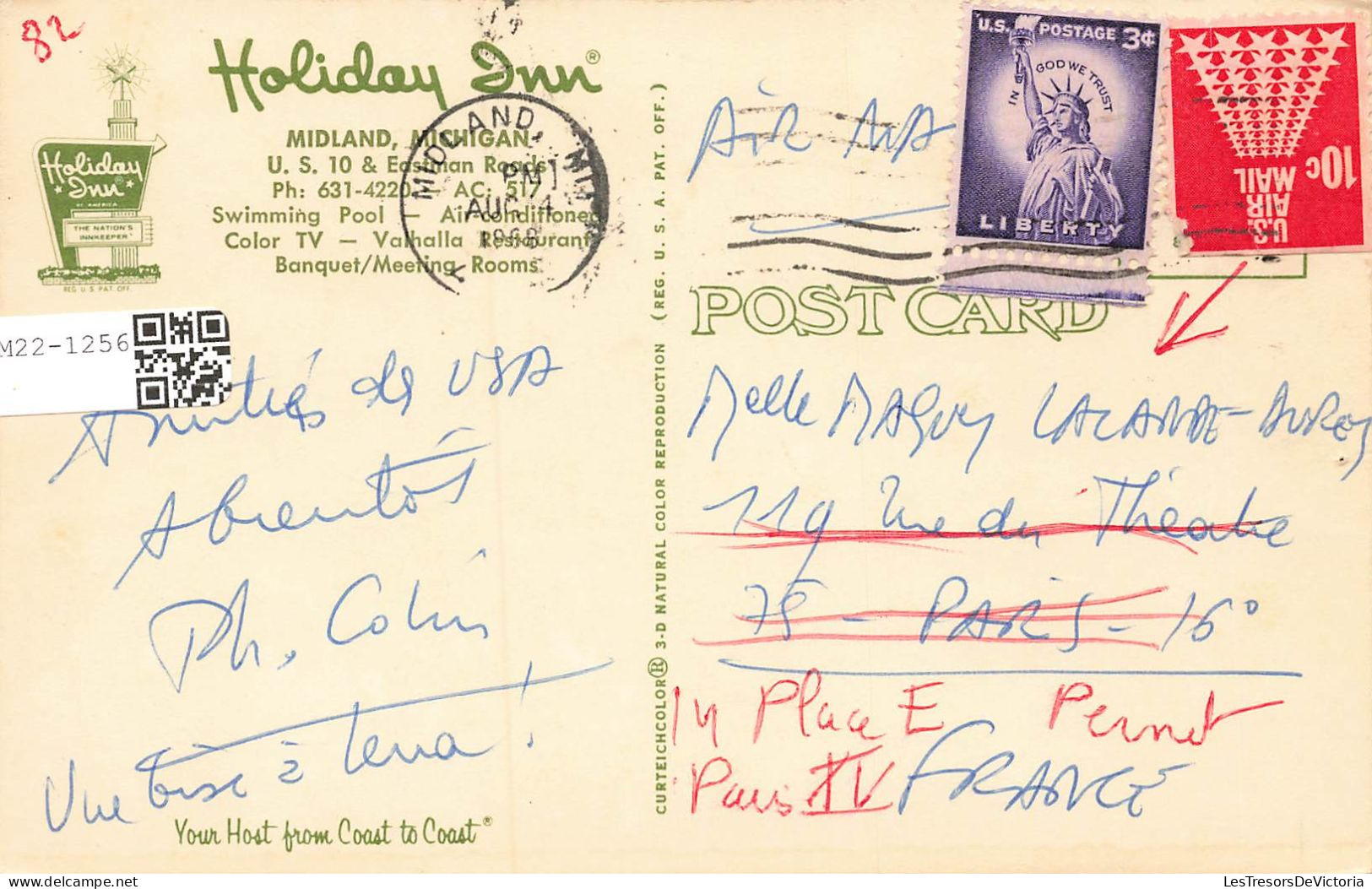 ETATS-UNIS - Michigan - Midland - Holiday Inn - Colorisé - Carte Postale - Autres & Non Classés